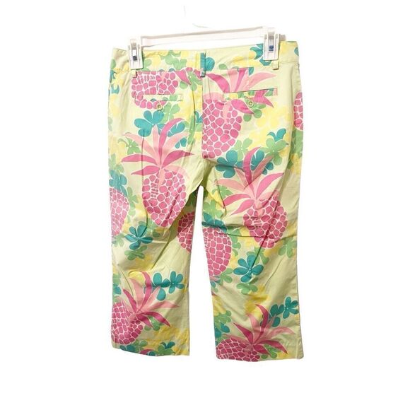Lilly Pulitzer Yellow Pineapple Cropped Pants‎ - Picture 2 of 3